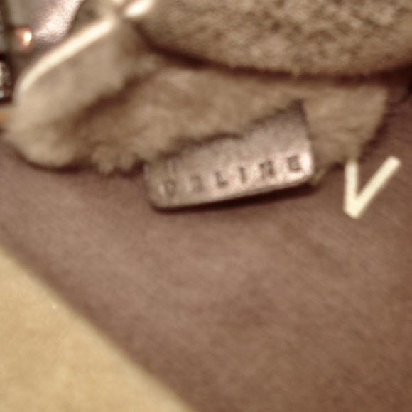 VTG Auth CELINE Iconic Triomphe CE00/22 Shearling Mini Crossbody Bag - Picture 7 of 9